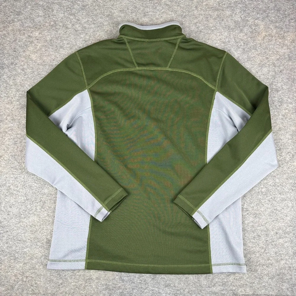 The North Face 1/4 Zip Fleece Pullover Polyester Green Mens Large L